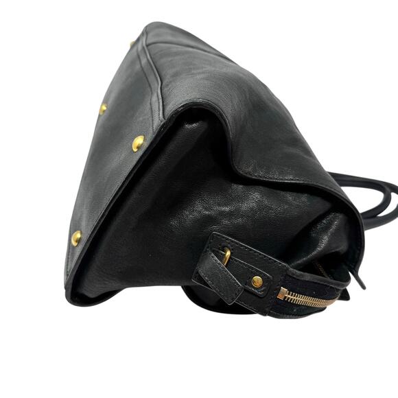 Yves Saint Laurent Vintage Cabas Chyc Y Black Leather Gold Hardware Large - Picture 12 of 15